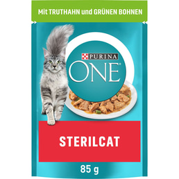 Purina ONE STERILCAT jemné kousky v omáčce s krocanem a zelenými fazolkami