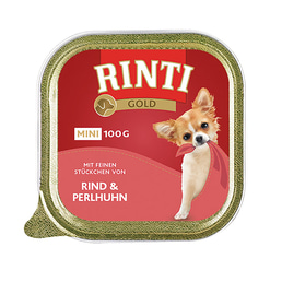 Rinti Gold Mini s jemnými kousky hovězího masa a perličkou