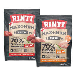 Rinti Max-i-Mum variace chutí s hovězím a kuřecím masem