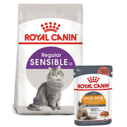 ROYAL CANIN SENSIBLE granule 2 kg + INTENSE BEAUTY kapsička 12× 85 g
