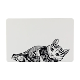 Trixie Zentangle podložka pod misku, 44 x 28, bílá/černá