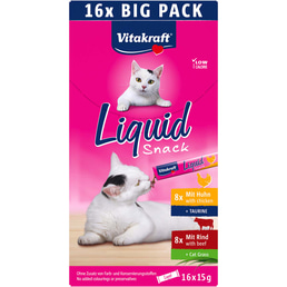 Vitakraft Liquid Snack, kombinované balení, 16 × 15 g