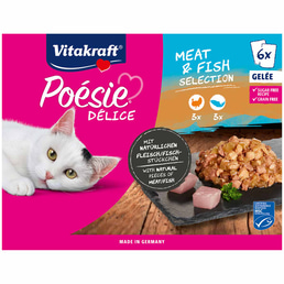 Vitakraft Poésie®Déli želé Meat&amp;Fish MSC, 6 × 85 g