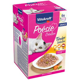 Vitakraft Poésie multipack, konzerva ve tvaru srdce s omáčkou, 6 x 85 g