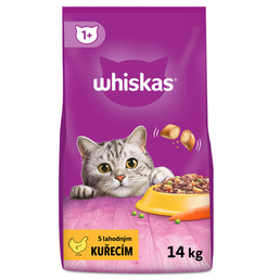 Whiskas granule s kuřecím pro dospělé kočky