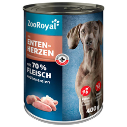 ZooRoyal krmivo pro psy v konzervě s kachními srdíčky