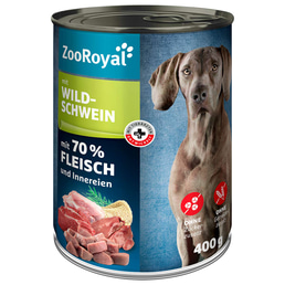 ZooRoyal konzervy a kapsičky pro psy s kančím masem