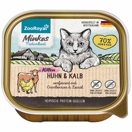 ZooRoyal Minkas Naturkost Kitten kuře a telecí maso s brusinkami