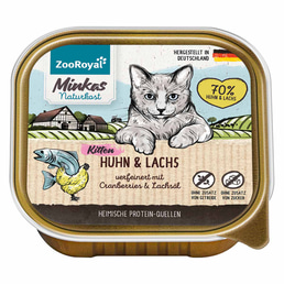 ZooRoyal Minkas Naturkost Kitten kuře a losos s brusinkami