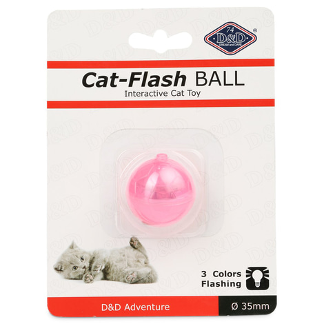 D&D Flash-Ball hračka pro kočky, červená