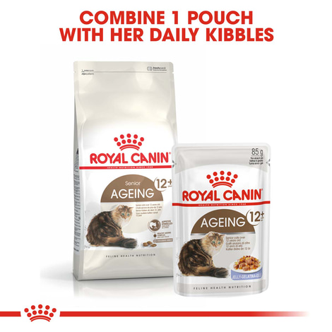 ROYAL CANIN AGEING 12+ granule 4 kg + kapsička 12× 85 g