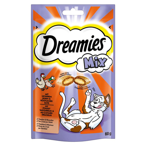 Dreamies Mix s kuřecím a kachnou