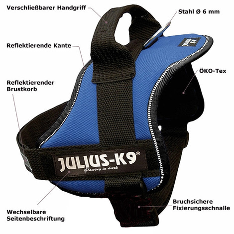 Julius-K9 postroj pro psy, vel. Mini-Mini/S 40–53 cm
