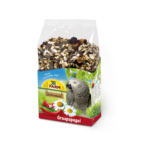 JR FARM individuální krmivo pro papoušky šedé 950 g