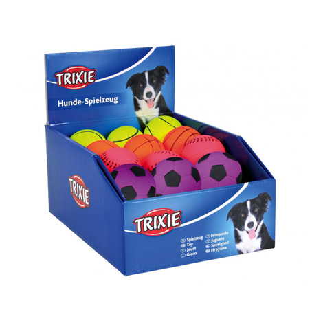 Trixie 6 míčků z pěnové gumy ø 6 cm – neonová barva
