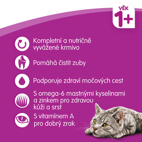 Whiskas granule s tuňákem pro dospělé kočky