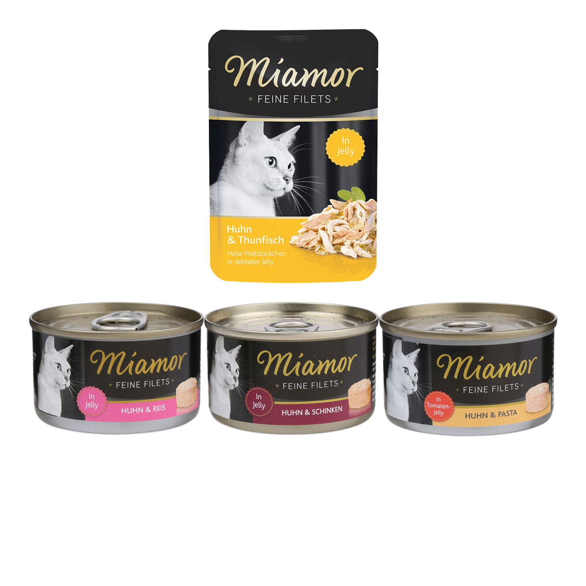 Miamor Feine Filets, 96 × 100 g, kombinované balení