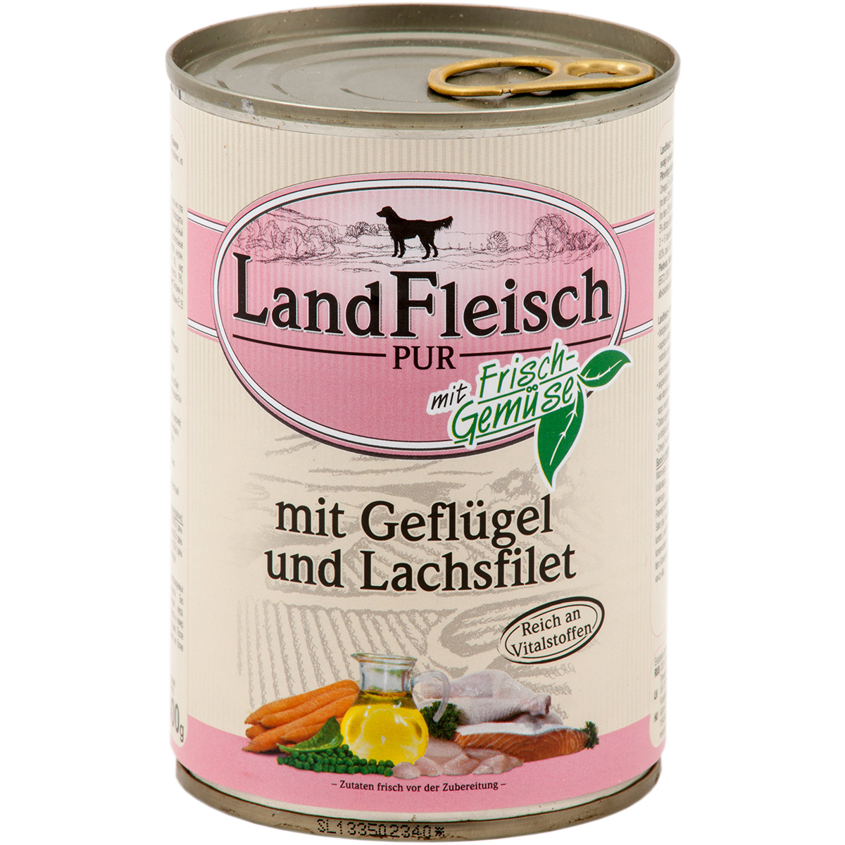 Landfleisch Dog Pur s drůbežím masem a filetem z lososa
