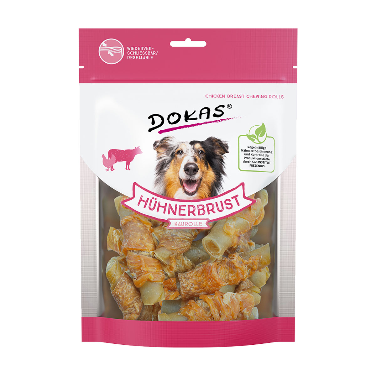 Dokas žvýkací rolka pro psy s kuřecími prsy