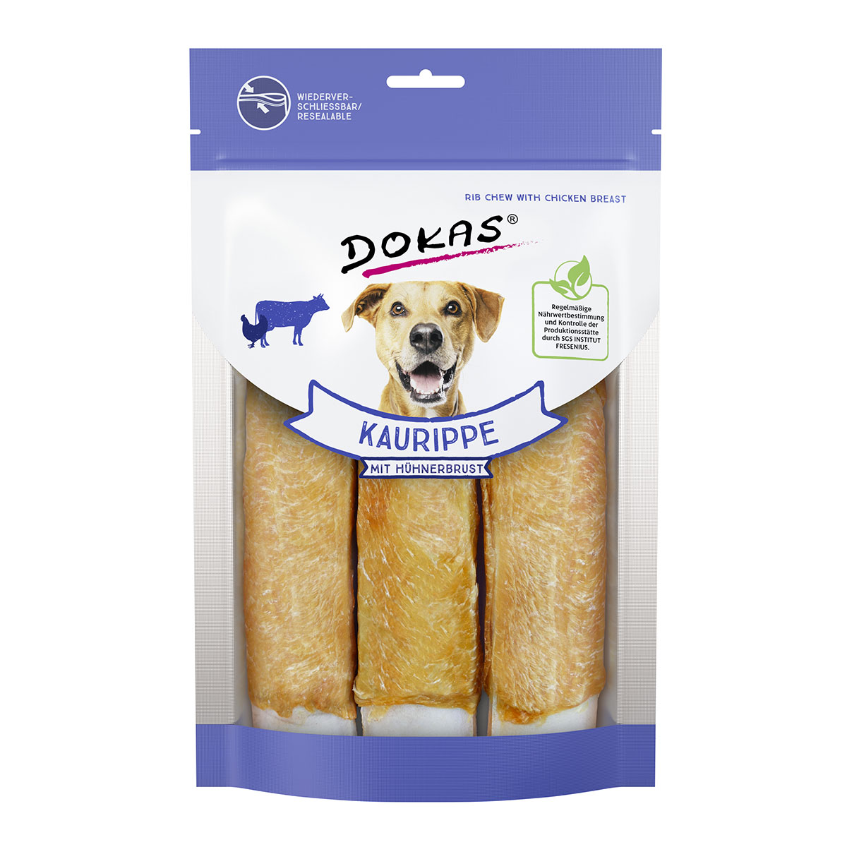 Dokas žvýkací žebra s kuřecími prsy