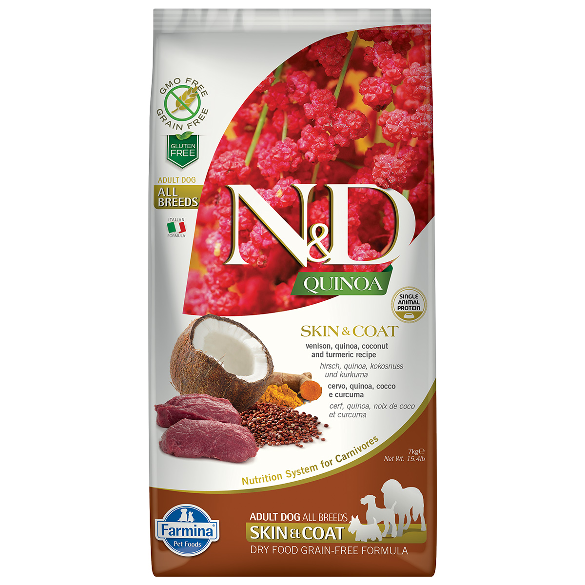 N&D Dog Quinoa Skin & Coat se zvěřinou