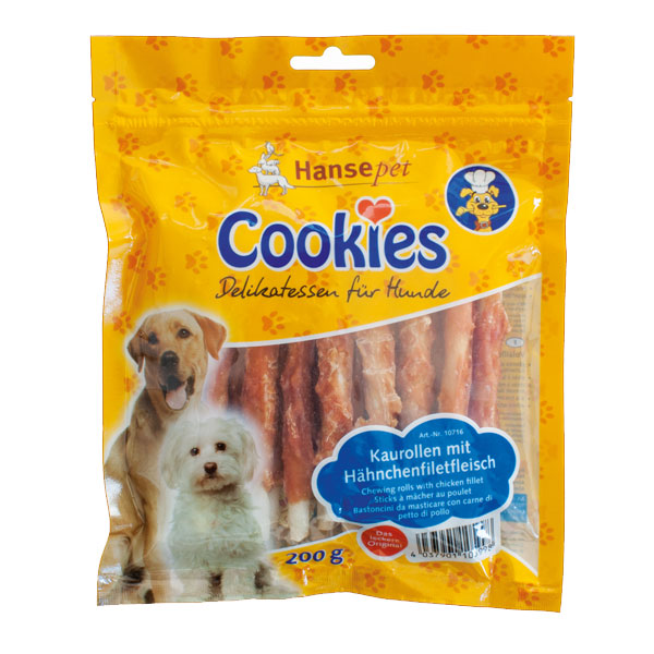 Hansepet Cookies Delikatess kuřecí filet na žvýkací rolce, 6 × 200 g