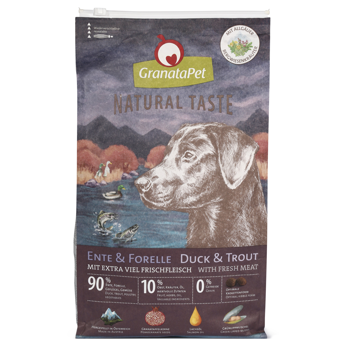 GranataPet Natural Taste – s kachnou a pstruhem