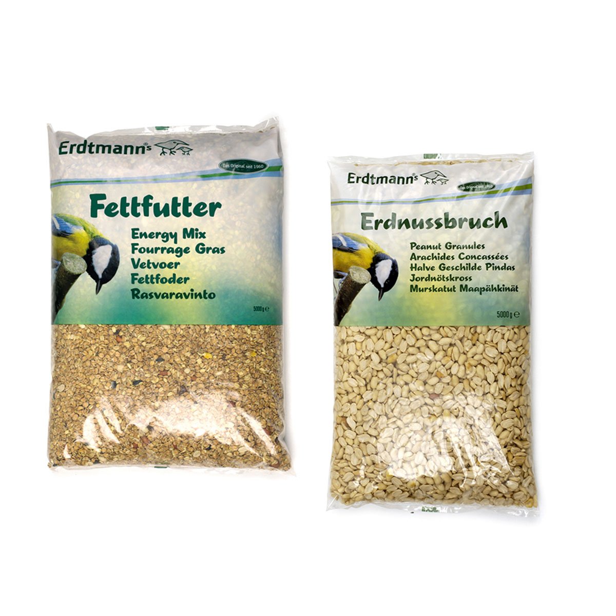 Erdtmann´s tučné krmivo 5 kg + energeticky bohaté kousky arašídů 5 kg