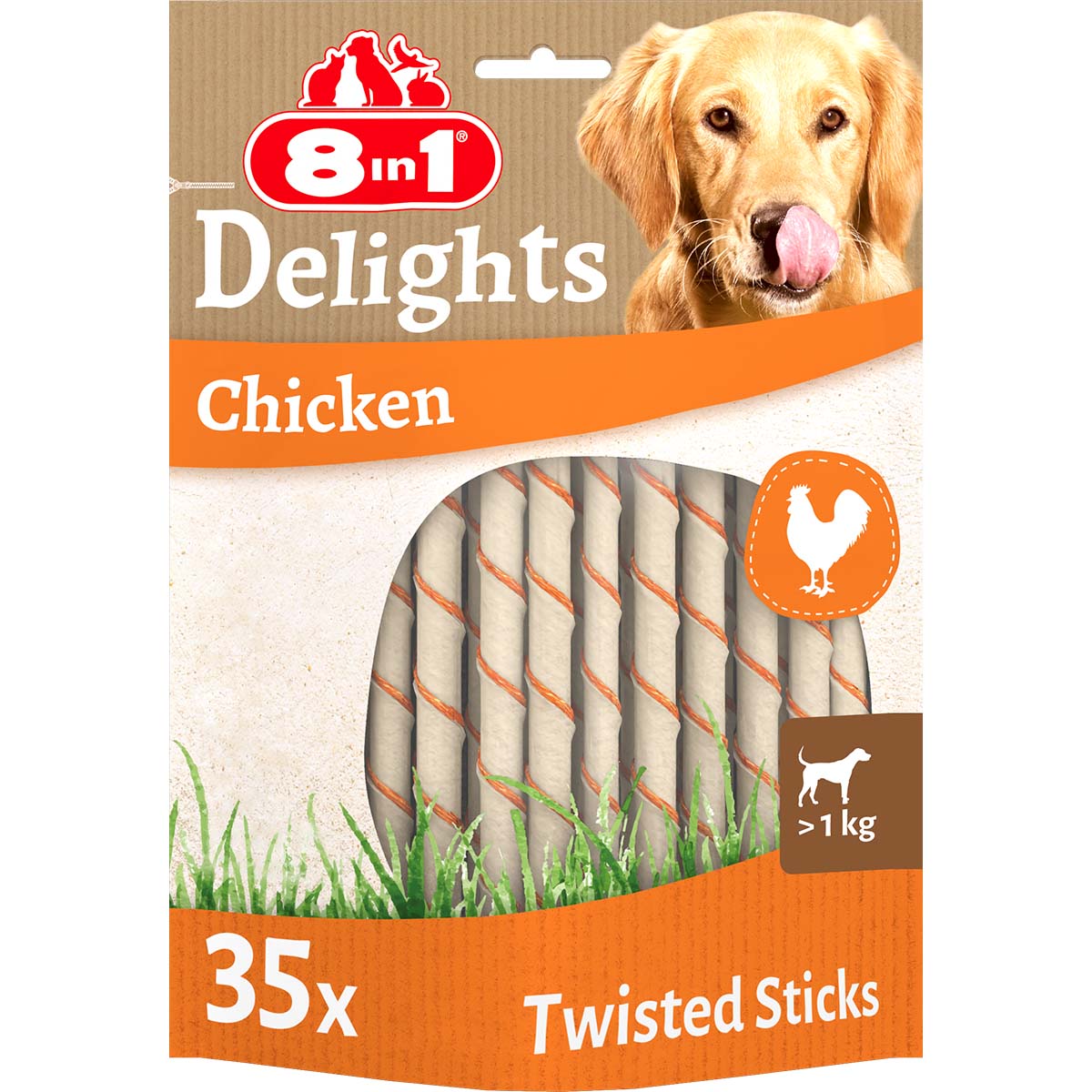 8in1 Delights Chicken Twisted Sticks