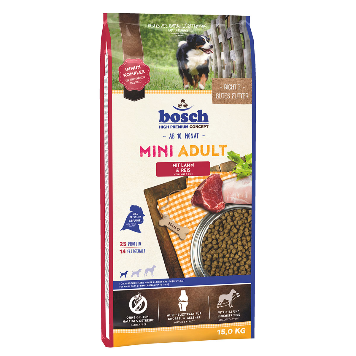 Bosch Hundefutter Mini Adult Lamm Reis 15kg