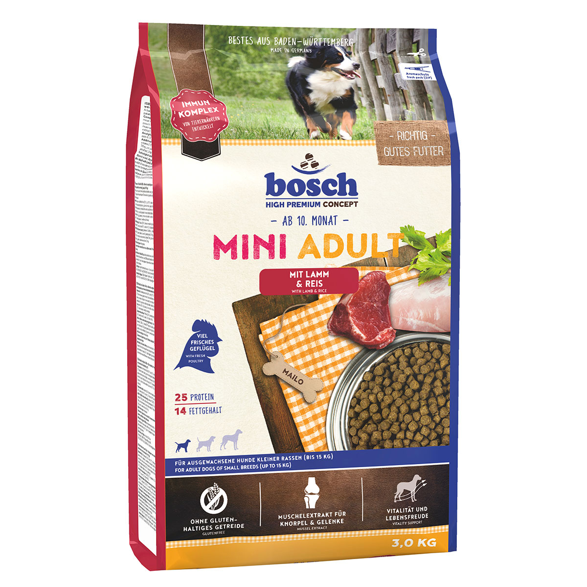 Bosch Hundefutter Mini Adult Lamm Reis 3kg