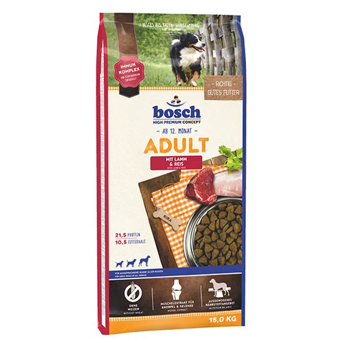 Bosch Hundetrockenfutter Adult Lamm Reis 15kg