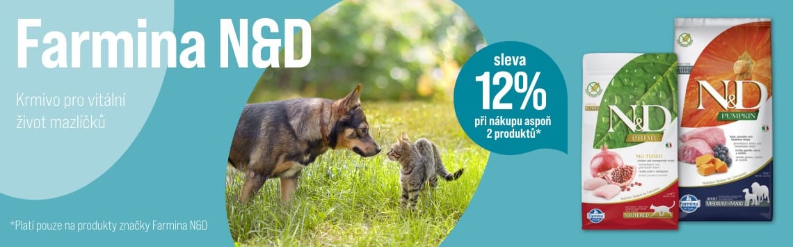 12% sleva na krmivo Farmina
