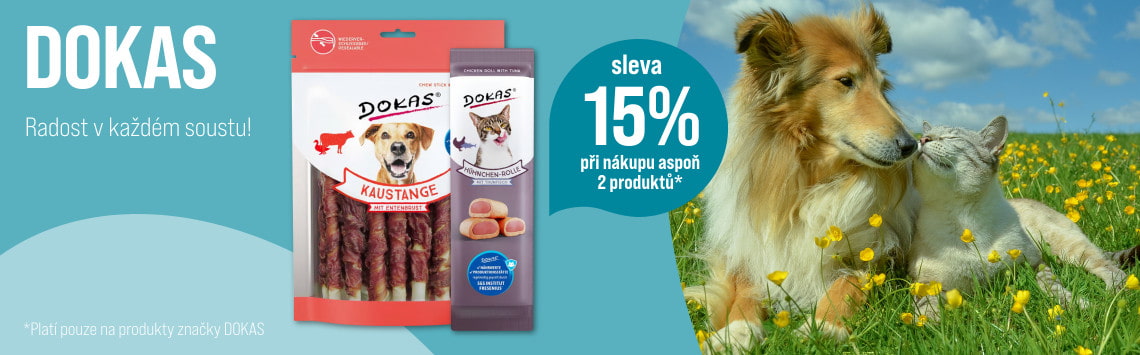 15% sleva na pamlsky Dokas