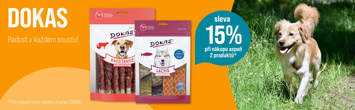 15% sleva na pamlsky Dokas