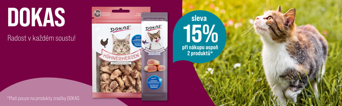 15% sleva na pamlsky Dokas