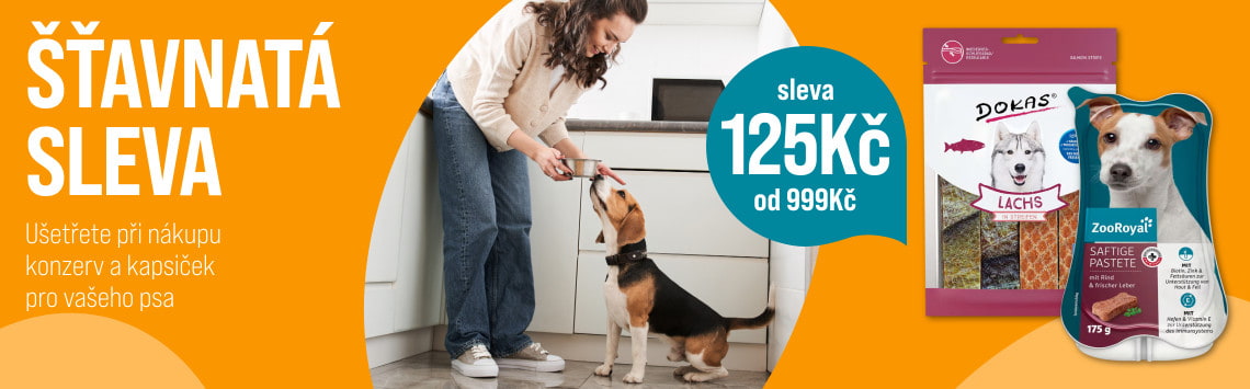 125 Kč sleva na konzervy