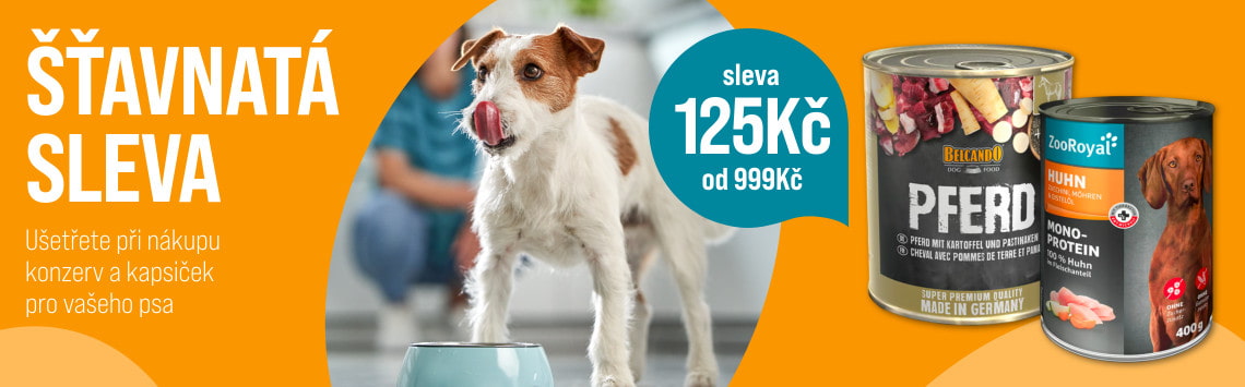125 Kč sleva na konzervy