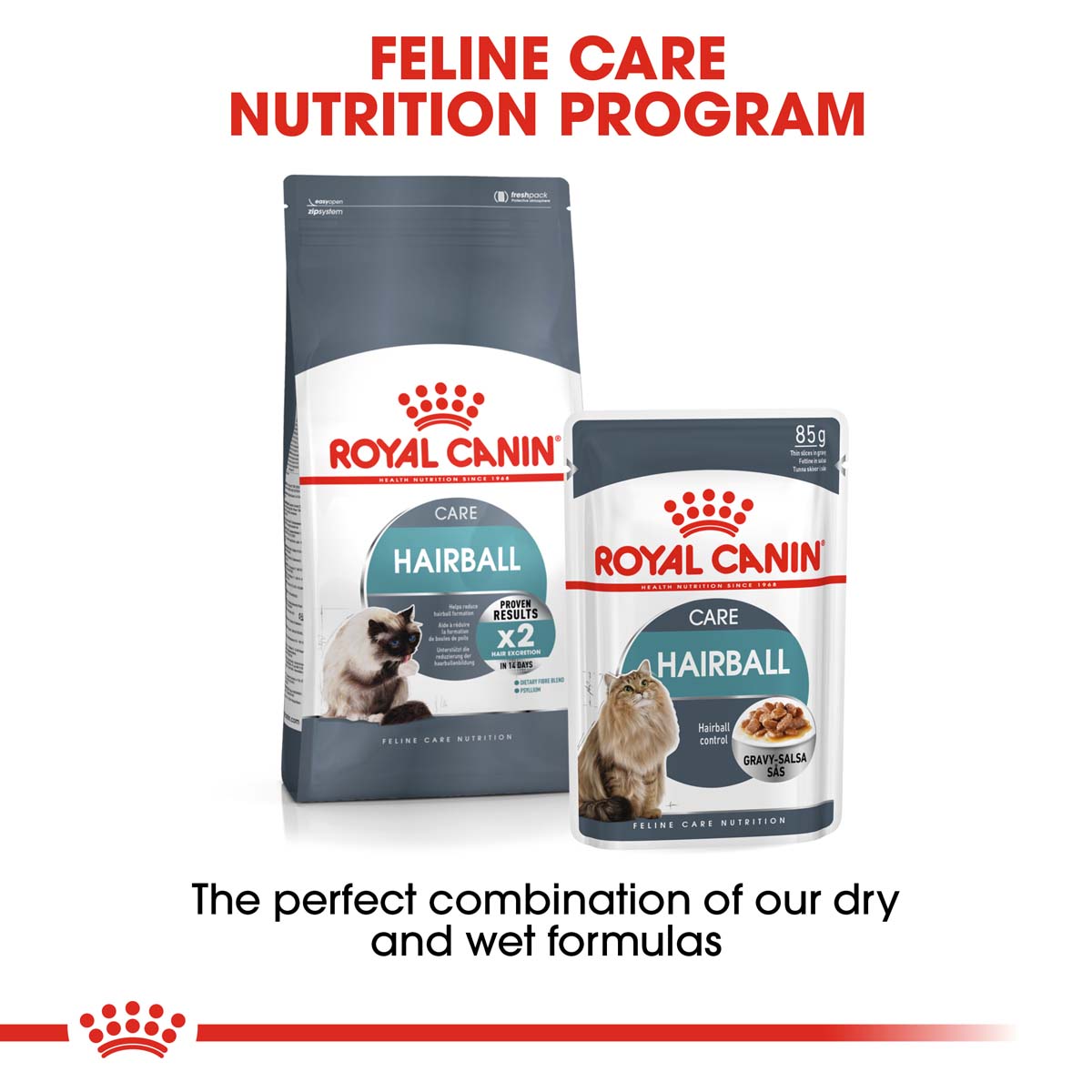 ROYAL CANIN HAIRBALL CARE granule 2 kg + kapsičky 12× 85 g