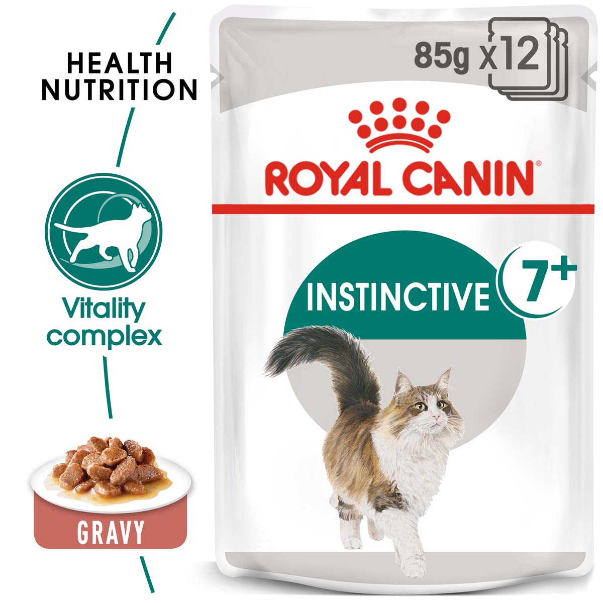 ROYAL CANIN INSTINCTIVE 7+ mokré krmivo v omáčce pro starší kočky