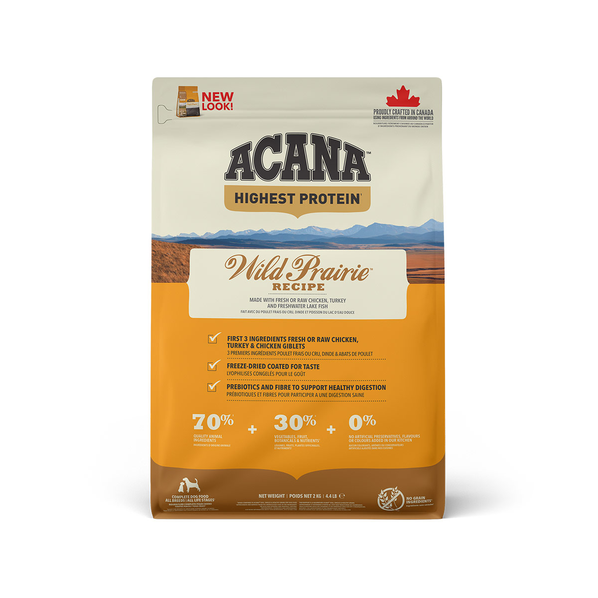 acana dog highest protein wild prairie recipe 2kg web