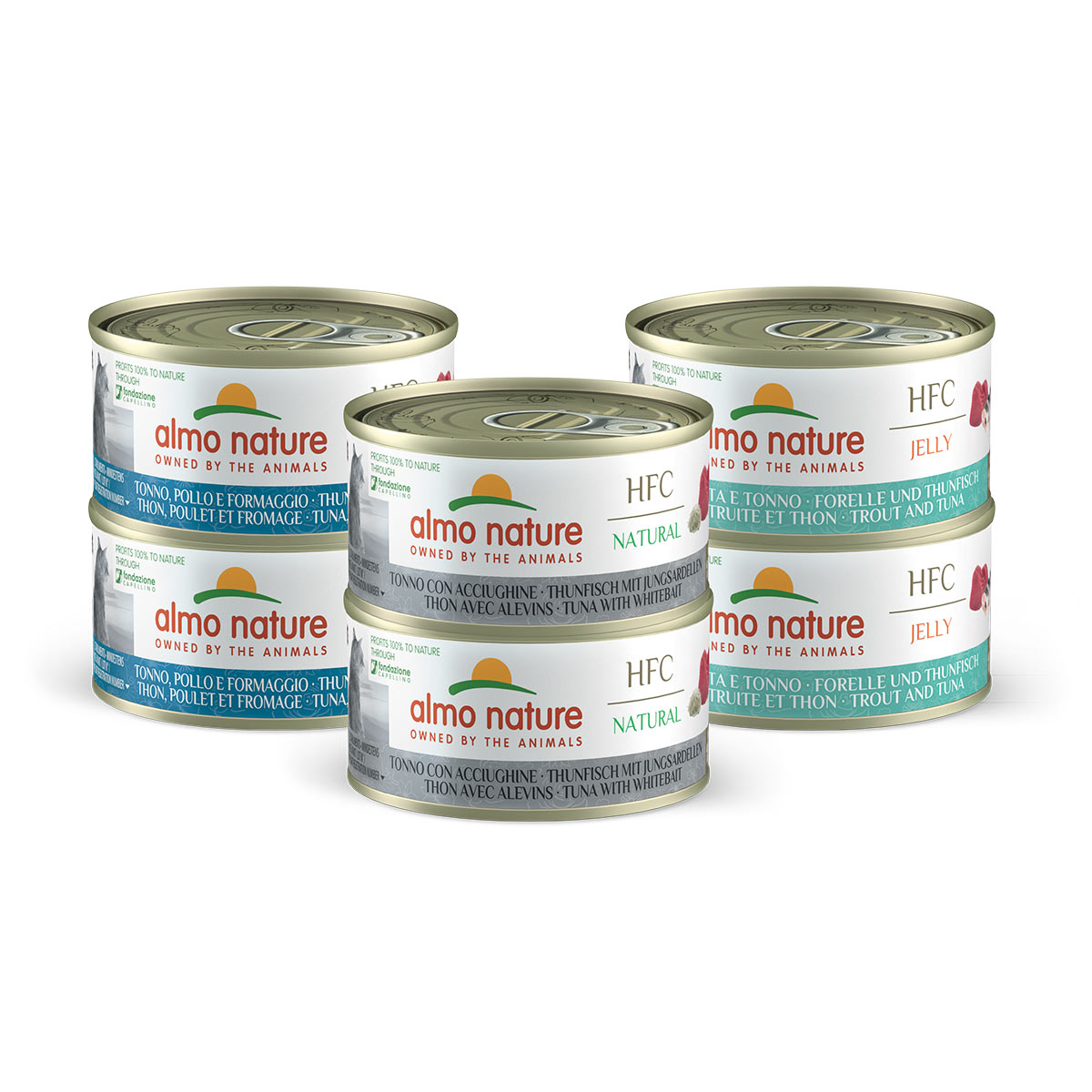 Almo Nature HFC Multipack různé druhy tuňák 6x70 g