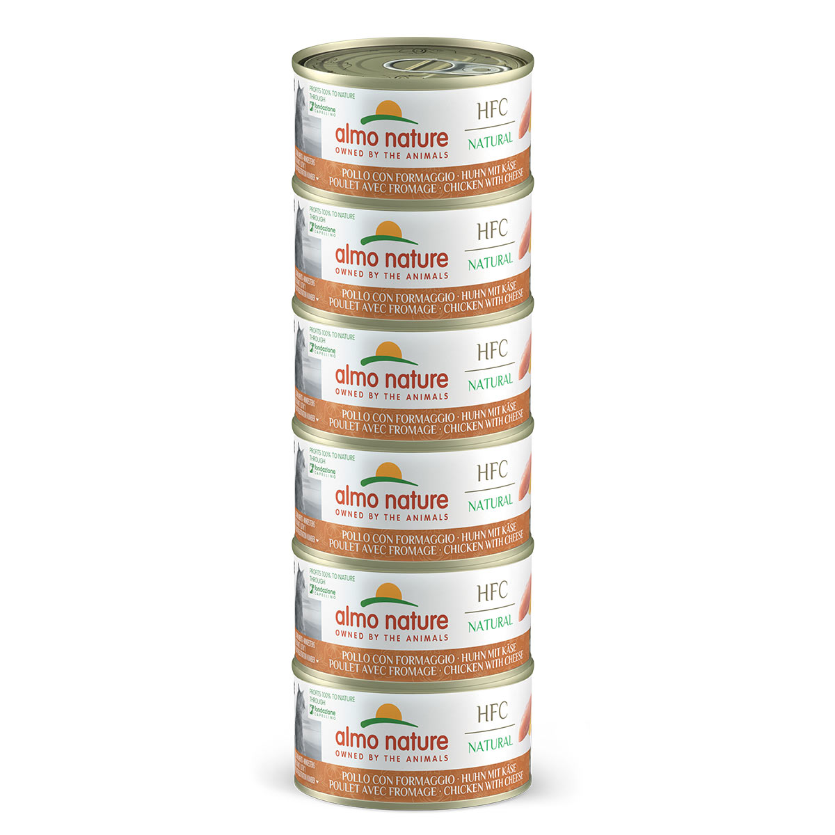 Almo Nature HFC Natural Megapack kuře se sýrem 6x70 g
