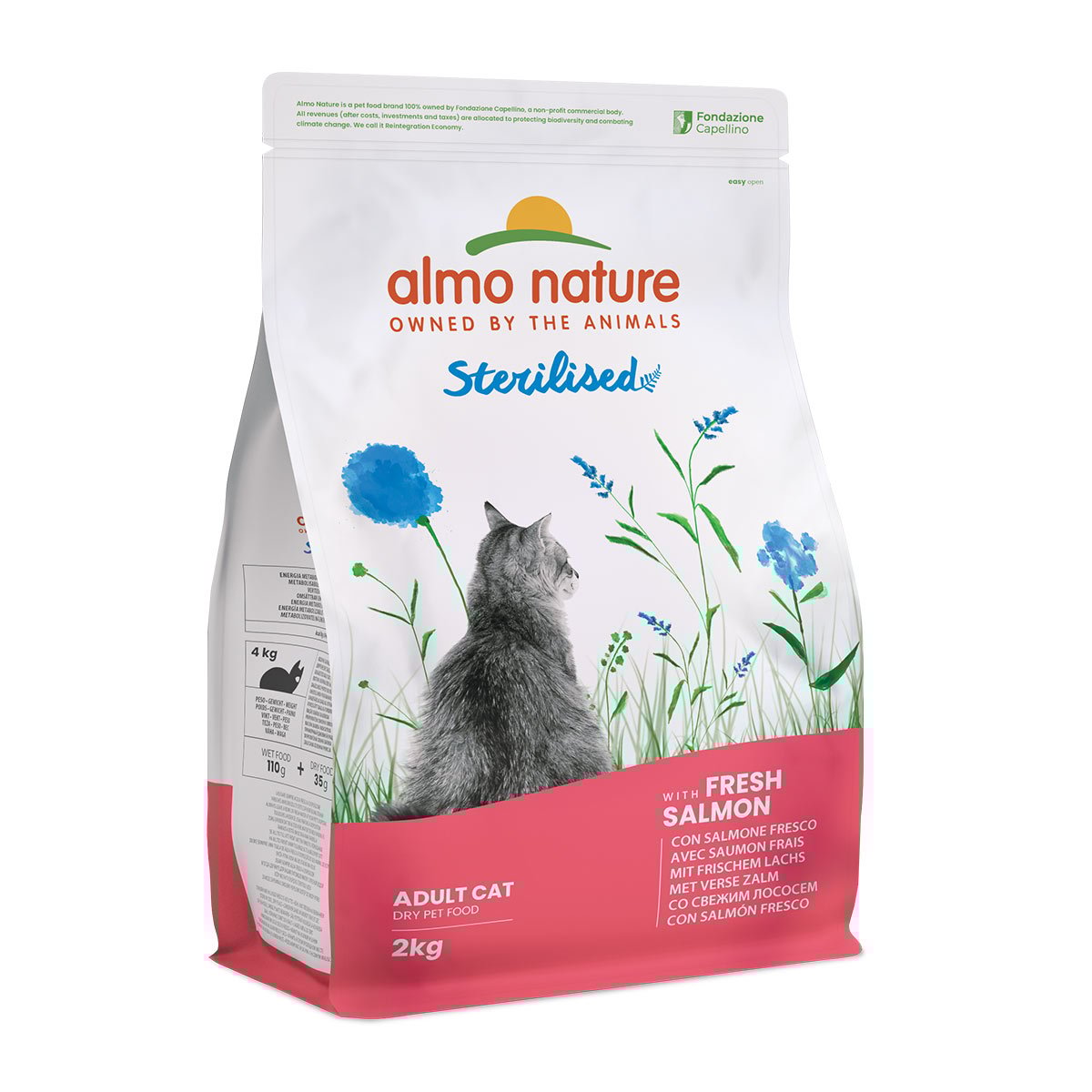 Almo Nature Sterilised s čerstvým lososem 2 kg