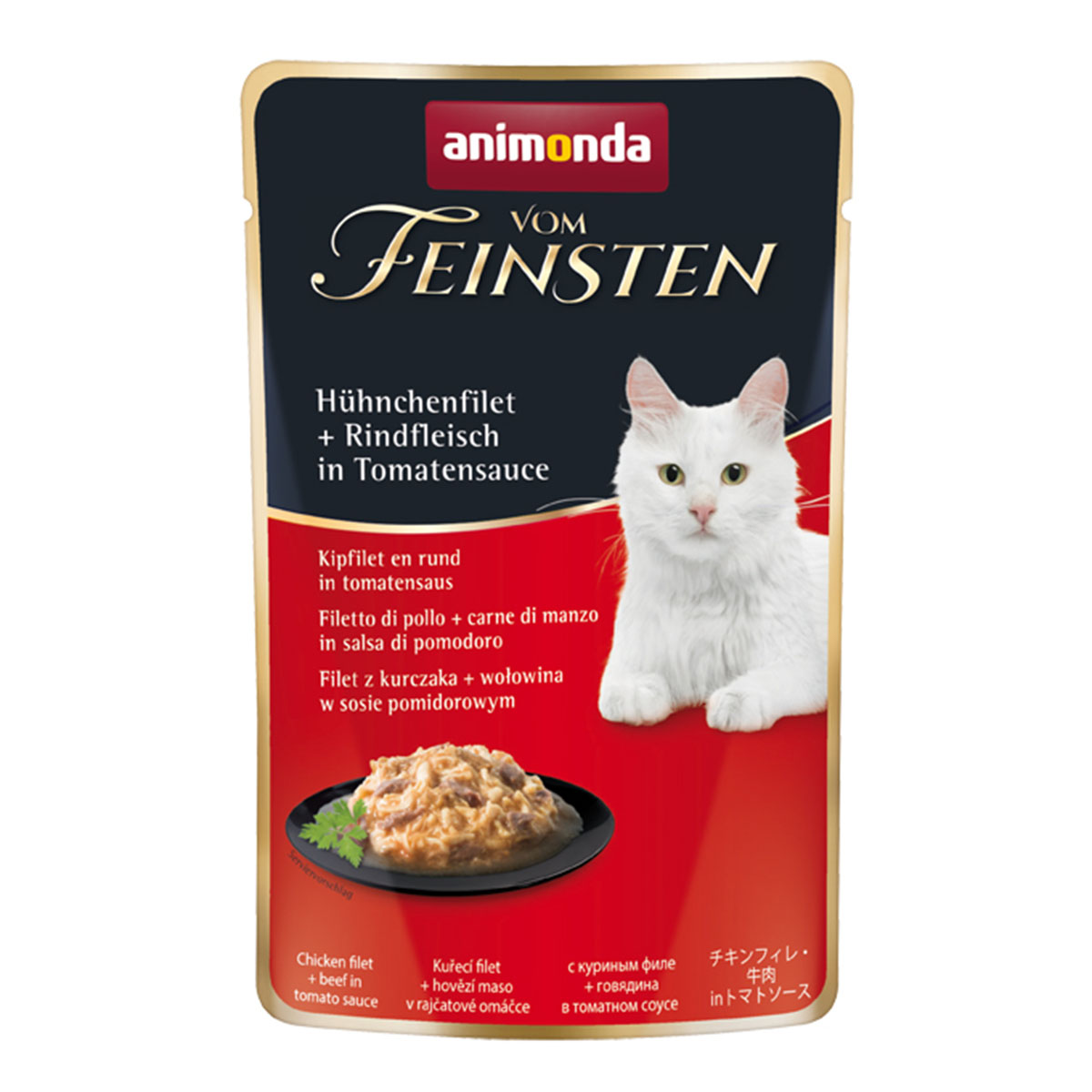 Animonda Vom Feinsten Adult s kuřecím filé a hovězím masem v tomatové omáčce