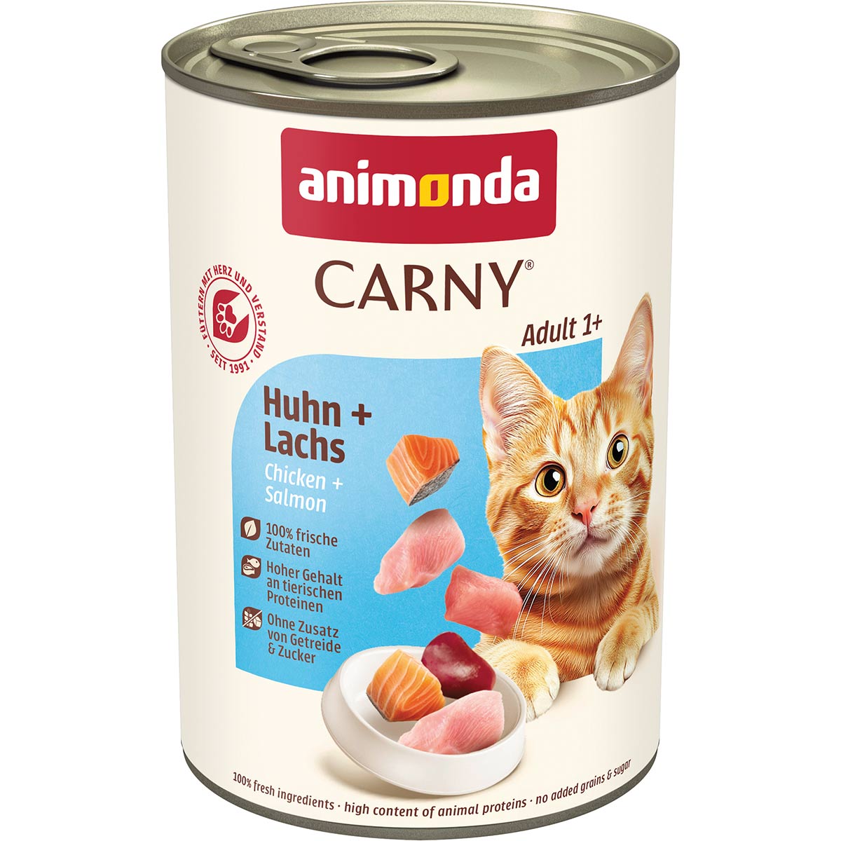 animonda Carny Adult kuřecí maso + losos 400g konzervy