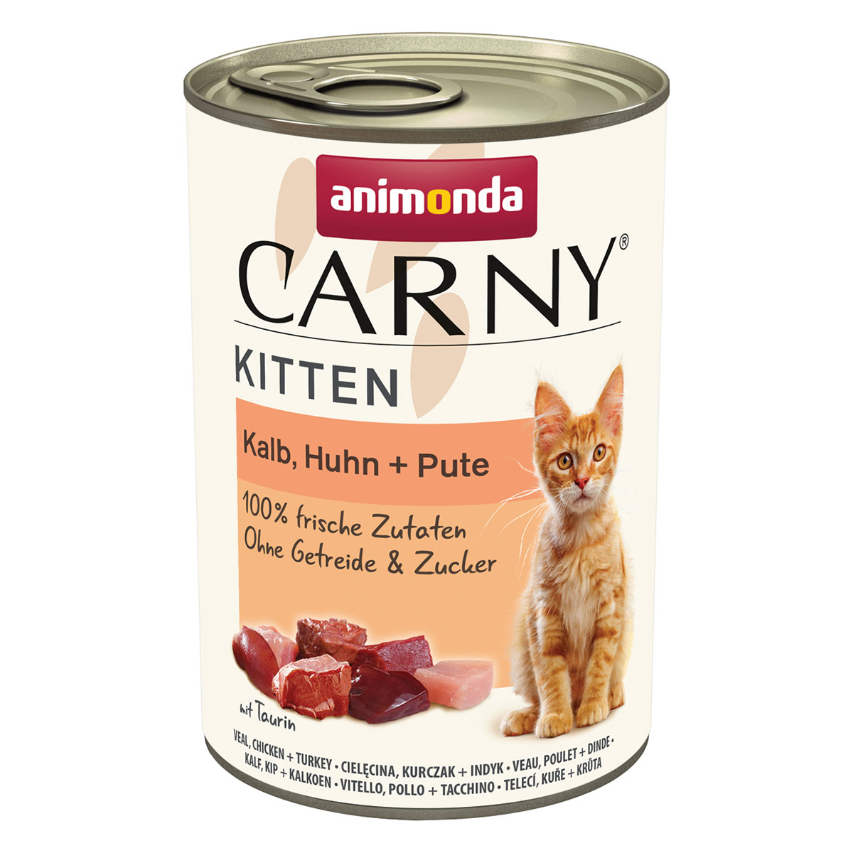 animonda Carny Kitten telecí, kuřecí a krůtí