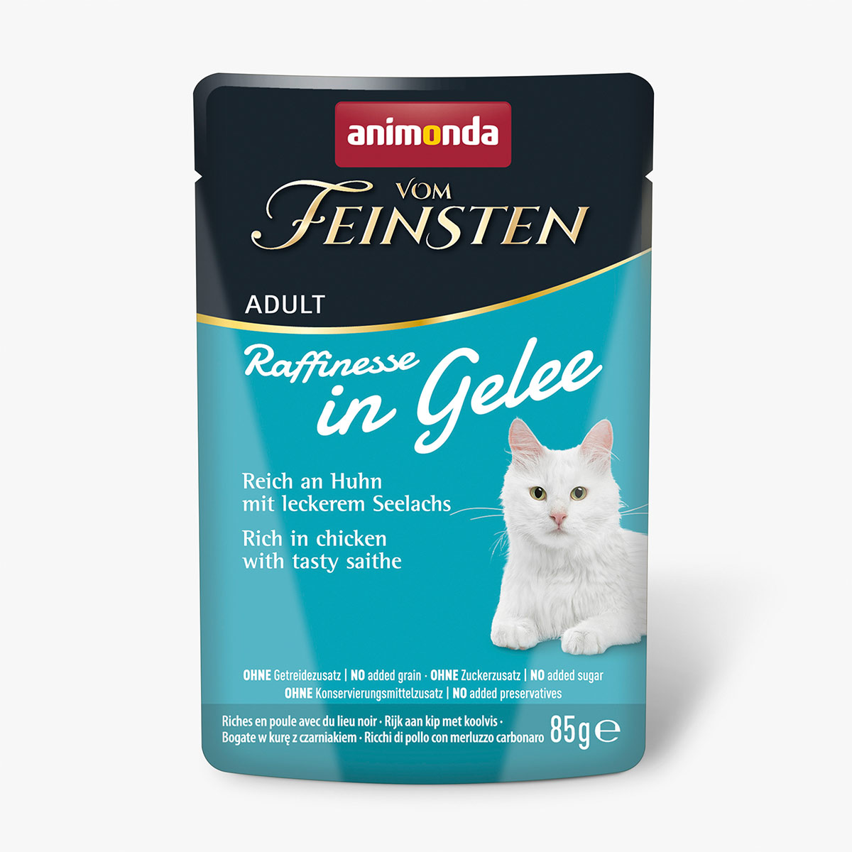 animonda vom Feinsten Raffinesse želé kuře a treska