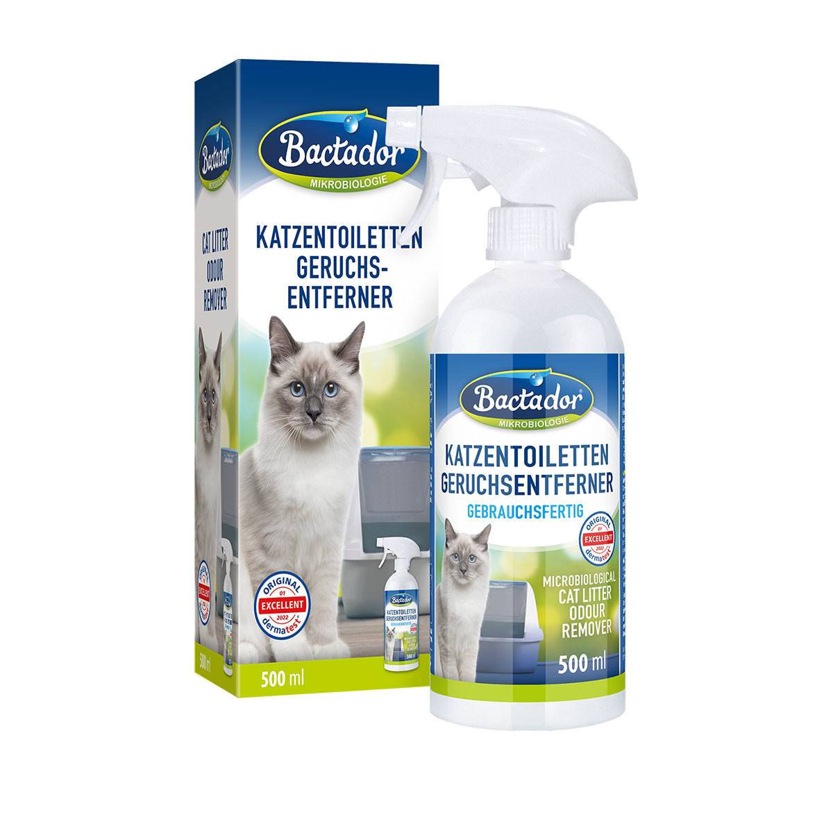 Bactador toalety pro kočky – sprej pro odstranění zápachu