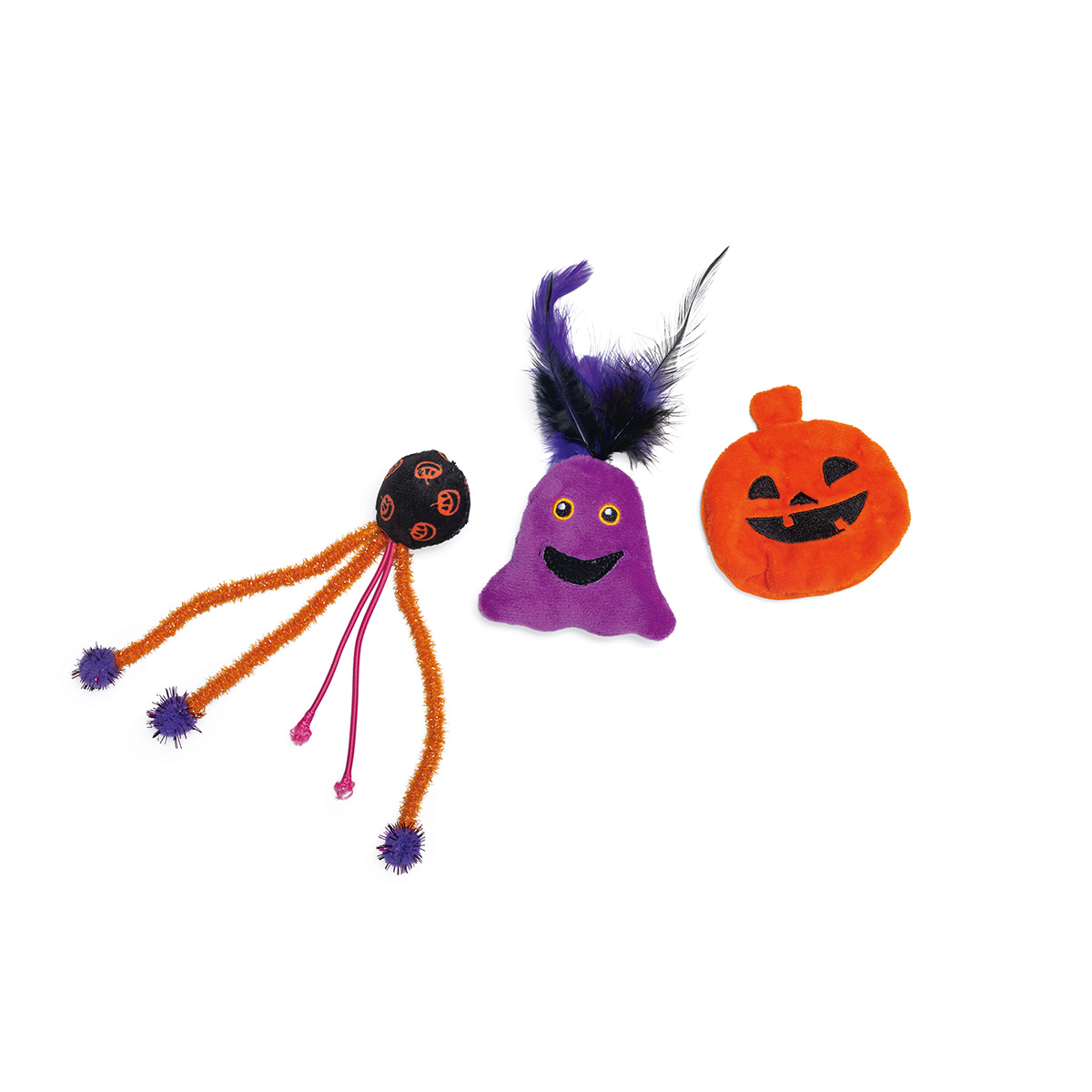 Beeztees halloweenová hračka pro kočky Buuh v balení po 3 ks